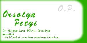 orsolya petyi business card